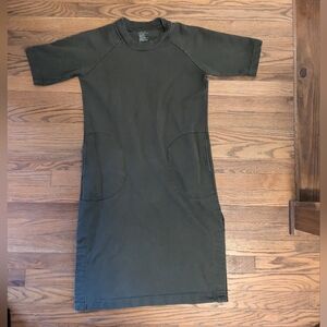Kowtow sweatshirt dress, moss green, sz S